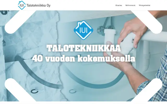 IUI Talotekniikka -sivuston etusivu